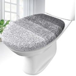 OLANLY Soft Microfiber Bathroom Toilet Lid Cover