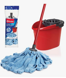 O-Cedar Microfiber Cloth Mop & QuickWring Bucket with Extra Refill, 2 Piece Set from SKANDA INTERNATIONAL FZ LLE