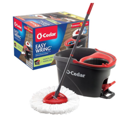 O-Cedar EasyWring Microfiber Spin Mop, Bucket Floor Cleaning System, Red, Gray, Standard from SKANDA INTERNATIONAL FZ LLE