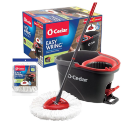 O-Cedar Easywring Microfiber Spin Mop & Bucket Floor Cleaning System with 1 Extra Refill,Red / GrayO-Cedar Easywring Microfiber Spin Mop & Bucket Floor Cleaning System with 1 Extra Refill,Red / Gray from SKANDA INTERNATIONAL FZ LLE