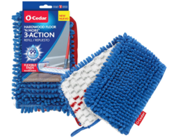 O-Cedar Hardwood Floor 'N More 3-Action Flip Mop Head Replacement | Machine Washable | Reusable | Microfiber Refill from SKANDA INTERNATIONAL FZ LLE