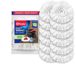O-Cedar EasyWring Spin Mop Head Replacement (Pack of 12) | Machine Washable | Reusable | Microfiber Refill | Packaging May Vary from SKANDA INTERNATIONAL FZ LLE