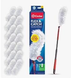 O-Cedar Flex & Catch Heavy Duty Dusting Kit with 15 Disposable Duster Refills | New & Improved Model | Extendable 3 Ft Handle with Stay-On Duster Hook | Traps 3X More Dust Than Feather Dusters from SKANDA INTERNATIONAL FZ LLE