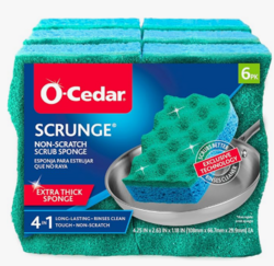  Scrunge Non-Scratch Scrub Sponge (Pack of 6) Multi-Use, All-Purpose, Odor-Resistant, Scrubbing Sponge Safely Cleans All Hard Surfaces in Kitchen and Bathroom from SKANDA INTERNATIONAL FZ LLE