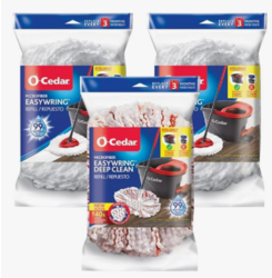 O-Cedar 2 Easywring Spin Mop Head Replacements + 1 Deep Clean Spin Mop Head Replacement from SKANDA INTERNATIONAL FZ LLE