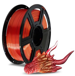  FLASHFORGE Silk PLA Filament 1.75mm Gold to Red Gradient, 3D Printer Filament 1kg (2.2lbs) Spool, Smooth and Silky from SKANDA INTERNATIONAL FZ LLE