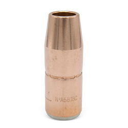 MILLER Heavy Duty, Thread-On Nozzle (Large), 5/8" Orifice, 1/8" Tip Recess, Copper