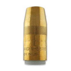 MILLER Bernard® Centerfire™ Nozzle, Large, 5/8" Bore, 1/8" Recess, Brass