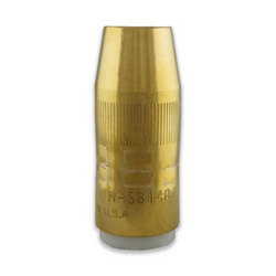 MILLER Bernard® Centerfire™ Nozzle, Large, 5/8" Bore, 1/4" Recess, Brass