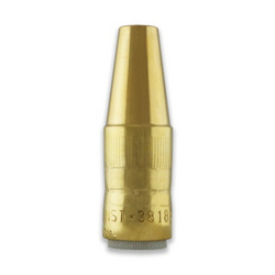 MILLER Bernard® Centerfire Nozzle, Small, Taper, 3/8" Bore, 1/8" Recess, Brass