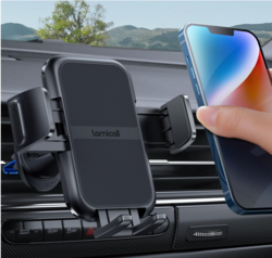Lamicall 2025 Wider Clamp & Metal Hook Car Phone Holder Vent [Thick Cases Friendly] Phone Holders for Your Car Mount Automobile Hands Free Cradle Air Vent for iPhone 17 16 15 14 13 Pro Max Smartphone from SKANDA INTERNATIONAL FZ LLE