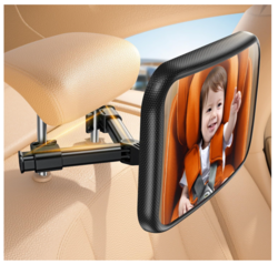 Lamicall Baby Car Mirror for Backseat - [2025 Safest Triangle Hook Clip] Acrylic Car Seat Mirror for Rear Facing, 360° Rotation & Wide Clear View, 3S Quick Install, Newborn Baby Essentials Accessories from SKANDA INTERNATIONAL FZ LLE