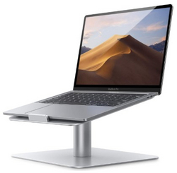Lamicall Swivel Laptop Stand, Laptop Riser - [360-Rotating] Ergonomic Aluminum Computer Desk Holder Compatible with MacBook, Air, Pro, Dell XPS, HP and More 10" - 17.3" Notebook - Sliver from SKANDA INTERNATIONAL FZ LLE