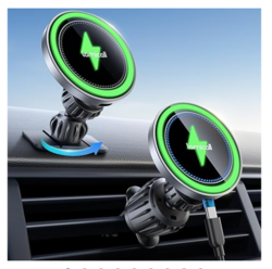 Lamicall 15W Wireless Car Mount Charger - [3-in-1 Upgraded Intelligent Chip] 360° Wireless Car Phone Holder Vent Dashboard Magnetic Car Charger for iPhone 16 Pro Max Silver from SKANDA INTERNATIONAL FZ LLE