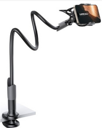 Lamicall Gooseneck Phone Holder for Bed - Cell Phone Mount Clamp Clip, Flexible Long Arm, Overhead Mount for Desk Headboard Bedside, for iPhone Air 17 Pro Max, 16 Pro Max, 15, 14 & 4-7" Phone from SKANDA INTERNATIONAL FZ LLE