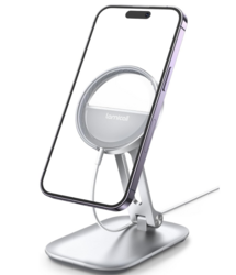 Lamicall Phone Stand for Apple MagSafe Charger [Not Fits 2024 Ver.] - Dual Hinge Collapsible Adjustable Charging Holder Dock for Desk Nightstand, Fit for Airpods, iPhone 17/16/15/14 Series[Only Stand] from SKANDA INTERNATIONAL FZ LLE