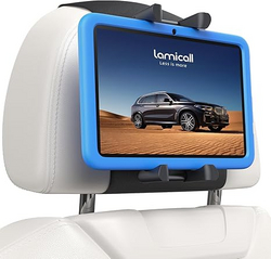 amicall Tablet Holder for Car Headrest - [Thick Case Friendly] [360° Rotation] Car Tablet Mount for Backseat, Road Trip Essentials for Kids, for iPad Pro, Air, Mini, Galaxy, Fire HD, 6.1-13" Tablets