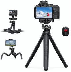 Lamicall Tripod for Camera - 3 in 1 Flexible Tripod for iPhone with Wireless Remote - iPhone Tripod Stand for Video Recording Vlogging Compatible with iPhone Samsung Go Pro, Small Digital Camera from SKANDA INTERNATIONAL FZ LLE