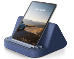 Lamicall Tablet Stand, Tablet Pillow Holder - [Case Friendly] Tablet Pillow Soft Pad with Pocket for Lap, Bed and Sofa, Compatible with iPad Pro, Air, Mini, Kindle, Galaxy and More 4-13" Devices, Blue from SKANDA INTERNATIONAL FZ LLE