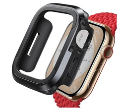 Lamicall Aluminum Rugged Case Armor Designed for Apple Watch Case Series 8/SE2/7/6/SE/5/4 45mm/44mm Bumper Metal Watch Case, Protective Armor Cover [No Screen Protector] Black from SKANDA INTERNATIONAL FZ LLE
