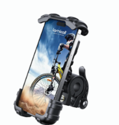 Lamicall Bike Phone Holder, Motorcycle Mount - Motorcycle Phone Holder, Handlebar Cell Phone Clamp, Scooter Phone Clip for iPhone Air 17 Pro Max, 16 15 Pro Max Plus, S20, More 4.7 to 6.8" Smartphones from SKANDA INTERNATIONAL FZ LLE