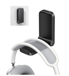 Lamicall Headphone Stand, Sticky Headset Hanger - Adhesive Headphone Holder Hook Mount, Headset Stand Holder Clip Under Desk, Earphone Clamp for Airpods Max, HyperX, Sennheiser, Black from SKANDA INTERNATIONAL FZ LLE