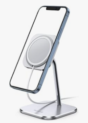 Lamicall Phone Stand for Apple 15W MagSafe Charger - [Charger Not Included] 360 Rotation Adjustable Aluminum Charging Holder Dock for Desk, Compatible with iPhone 17 16 15 14 Air, Pro, Pro Max, Plus from SKANDA INTERNATIONAL FZ LLE