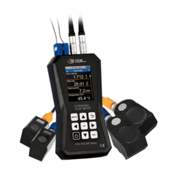 PCE Instruments TDS 200+ SM Advanced Ultrasonic Flow Meter, with Heat Quantity Measurement - includes S, M Sensors, for 20-108mm/57-720mm Pipes