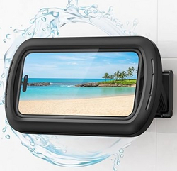 Lamicall Shower Phone Case Holder Waterproof - Clear Sound with Speaker Hole, Shower Bathroom Bathtub Accessories, IPX6 Waterproof Wall Mount for iPhone 16 Pro Max, S25 Ultra, 4-7" Big Phones from SKANDA INTERNATIONAL FZ LLE