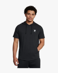 Under Armour Men's Project Rock Payoff Short Sleeve Terry Hoodie