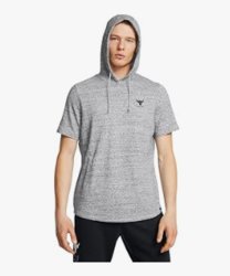 Under Armour Men's Project Rock Payoff Short Sleeve Terry Hoodie