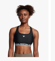 Under Armour Women's Project Rock Crossback Mid Impact Sports Bra