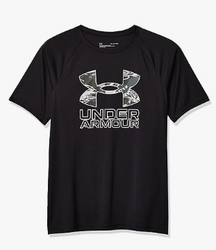 Under Armour Boys' Tech Hybrid Printed Fill Short-Sleeve T-Shirt