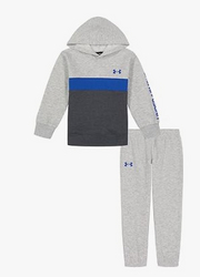 Under Armour boys Long Sleeve Logo Hoodie & Joggers Set