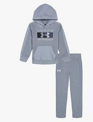 Under Armour boys Long Sleeve Logo Hoodie & Joggers Set