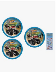 Amscan Hot Wheels Monster Trucks Birthday Party Supplies Bundle Pack includes 24 Paper Plates 9" from SKANDA INTERNATIONAL FZ LLE
