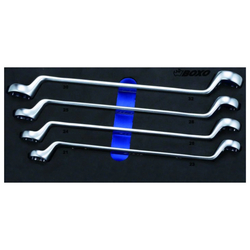 BOXO SBX058 Metric Double Ring Wrench 75° Offset set,4 PCS
