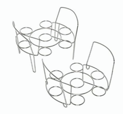 Instant Pot Official Stainless Steel Wire Egg Racks, Set of 2 – Ideal for 6-Quart & 8-Quart Cookers, Ideal for Hard or Soft-Boiled Eggs, Multi-Use Tray for Cooling, Decorating, and Serving from SKANDA INTERNATIONAL FZ LLE