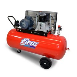 FIAC PISTON AIR COMPRESSOR AB300/598 400V 50HZ 5.5 HP 10 BAR WITH WHEELS AND 270L TANK | REDUCED VIBRATIONS AND LOW NOISE | BELT DRIVEN COMPRESSOR | MADE IN ITALY