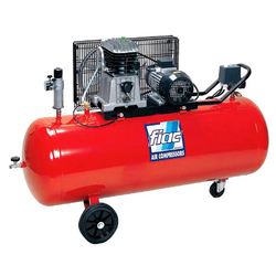 FIAC PISTON AIR COMPRESSOR AB500/998 LLD500 10F 400V 50HZ 10 HP 14 BAR WITH WHEELS AND 500L TANK | REDUCED VIBRATIONS AND LOW NOISE | BELT DRIVEN COMPRESSOR | SYNTHETIC OIL | MADE IN ITALY