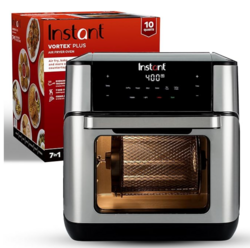 Instant Pot 10QT Air Fryer, 7-in-1 Functions with EvenCrisp Technology that Crisps, Broils, Bakes, Roasts, Dehydrates, Reheats & Rotisseries, Includes over 100 In-App Recipes, Stainless Steel from SKANDA INTERNATIONAL FZ LLE