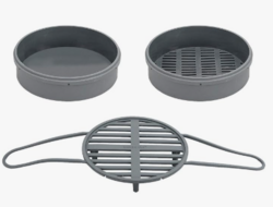 Instant Pot Electric Pressure Cooker Accessory Official Steamer Insert Set, Includes Long Handled Trivet, Steamer Basket, Broiler Pan to fit all 8qt and 6qt models from SKANDA INTERNATIONAL FZ LLE