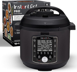 Instant Pot Pro (8 QT) 10-in-1 Pressure Cooker, Slow Cooker, Rice/Grain Cooker, Steamer, Sauté, Sous Vide, Yogurt Maker, Sterilizer, and Warmer, Includes App With Over 800 Recipes, Black from SKANDA INTERNATIONAL FZ LLE