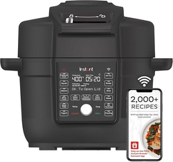 Instant Pot 6.5 Quart Duo Crisp Ultimate Lid with WIFI, 13-in-1 Air Fryer and Pressure Cooker Combo, Sauté, Slow Cook, Bake, Steam, Warm, Roast, Dehydrate, Sous Vide, & More, Includes App with Recipes from SKANDA INTERNATIONAL FZ LLE
