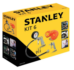STANLEY AIR TOOLS KIT 6 PCS, INCLUDES AN INFLATING GUN, AIR DUSTING GUN, 5M SPIRAL HOSE AND 3 NOZZLES
