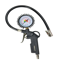 STANLEY TYRE INFLATING GUN WITH FLEXIBLE HOSE AND ANALOG GAUGE