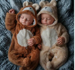BABESIDE Lifelike Reborn Baby Twins - 20 inch Soft Body Realistic Newborn Dolls for Kids Age 3+