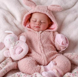 BABESIDE Reborn Baby Dolls - 20-Inch Ultra-Soft Full Cloth Body Realistic Baby Doll Lifelike Sleeping Hand-Painted Newborn Girl with Adorable Plush Bunny Outfit for Kids, Collectors from SKANDA INTERNATIONAL FZ LLE