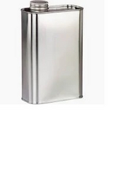 1LTR METAL RECTANGLAR CAN CLOSE TOP FOR SOLVENTS PAINT FILLING