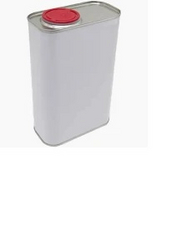 1LTR METAL RECTANGLAR CAN CLOSE TOP FOR SOLVENTS PAINT FILLING